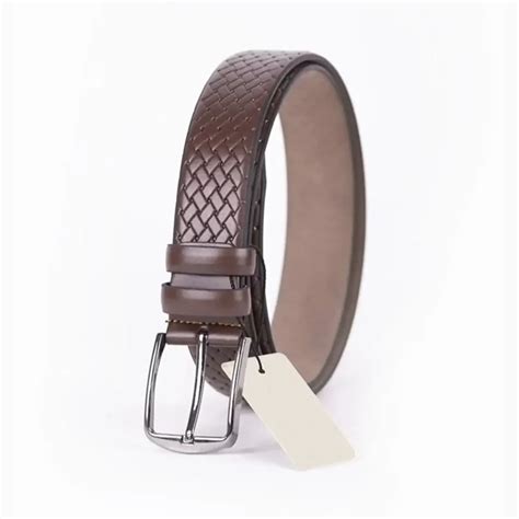 Buy Brown Mens Vegan Leather Belt Dress Leatherbeltsonline