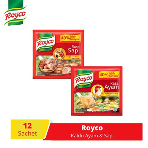 Royco Rasa Ayam Dan Sapi Kemasan 1 Renceng Isi 12 Sachet Royco