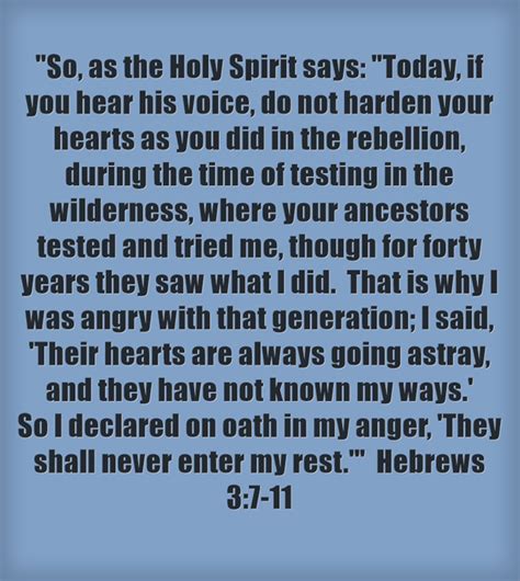 So As The Holy Spirit Says Today If You Hear His Quozio