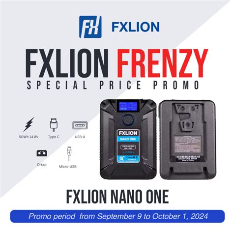 Fxlion NANO ONE 50Wh 14 8V Ultra Compact Battery V Mount Lazada PH