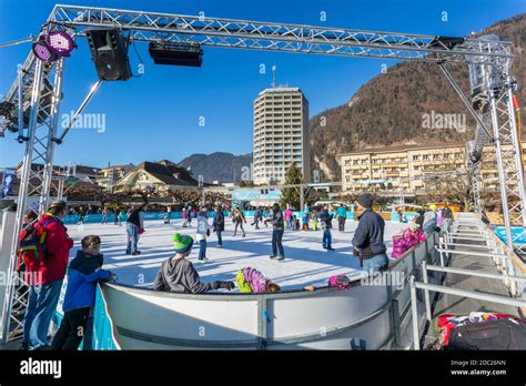 Ice Rink And Christmas Market Interlaken Jungfrau Region Bernese