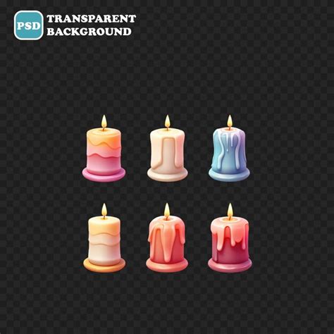 Premium Psd Candle Icon Isolated D Render Illustration