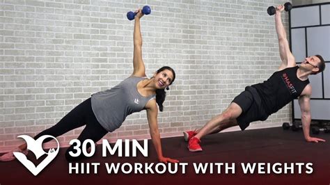 30 Minute Hiit Workout With Weights Full Body 30 Min Hiit Tabata