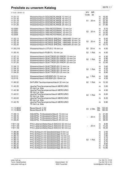 Preisliste Kompl Pdf Peter Hefti Ag