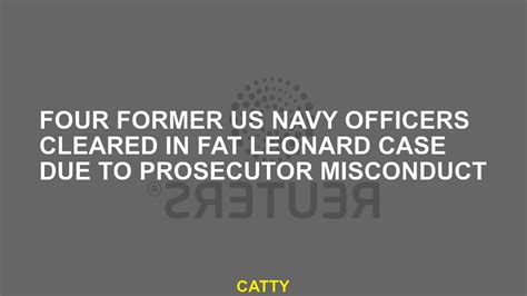 Four Former Us Navy Officers Cleared In Fat Leonard Case Due To