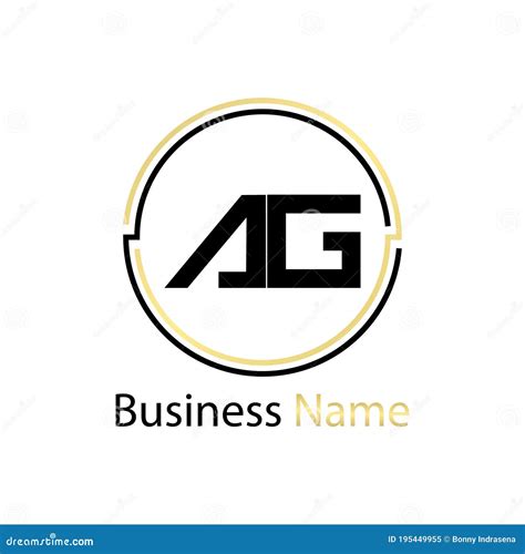 Logo Ag Business Letter Logo Design With Simple Style Cartoon Vector
