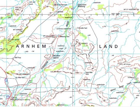 Hodgson Downs 1 250000 Topographic Map Maps Books And Travel Guides