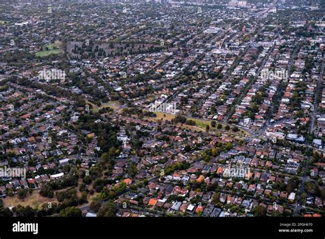 Aerial view of Melbourne suburbs in Victoria, Australia Stock Photo - Alamy