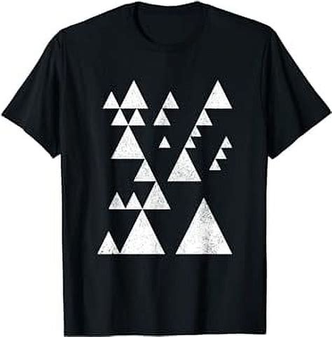 Camiseta geométrica con forma de triángulo equilátero geométrica Negro