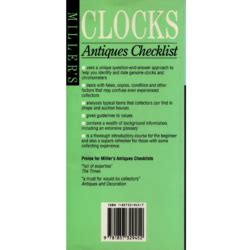 Miller S Clocks Antiques Checklist By John Mighell Used Miller S