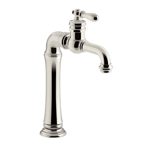 Kohler Artifacts 1 Handle Bar Faucet In Vibrant Polished Nickel K 99268 Sn The Home Depot