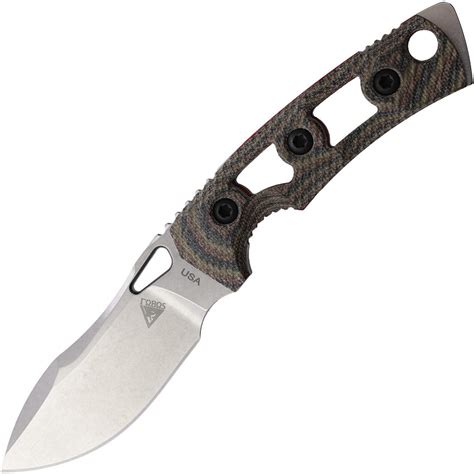 Fobos Knives Tier 1 Mini Mini Camo Micarta Stainless Fixed Blade Knife