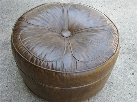 Leather Hassock Ottoman Odditieszone