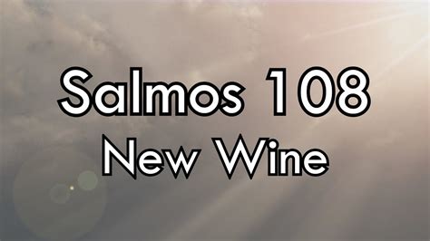 Salmos Letra New Wine Youtube