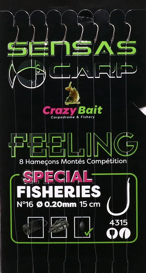 Sensas Gebundene Haken Crazy Bait Barbless Sensas