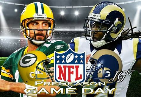 Two Football Players In Green And Yellow Uniforms With The Words Nfl