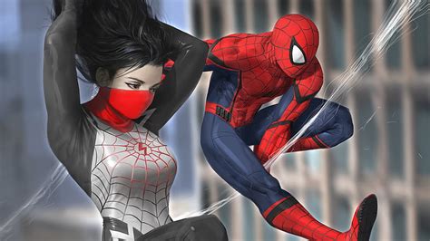 Silk And Spider Man Kiss