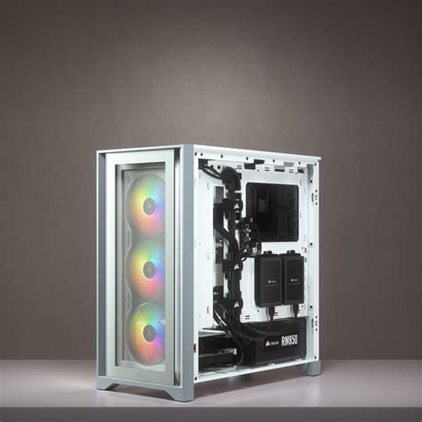 Vỏ Case Corsair iCUE 4000X RGB TG White (Mid Tower/Màu Trắng)