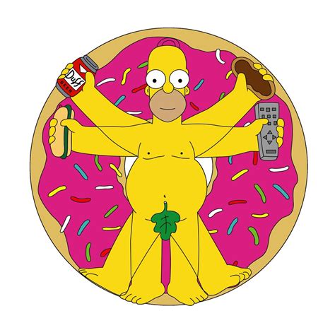 Naked Homero Simpson SVG EPS PNG Donut The Simpsons Etsy