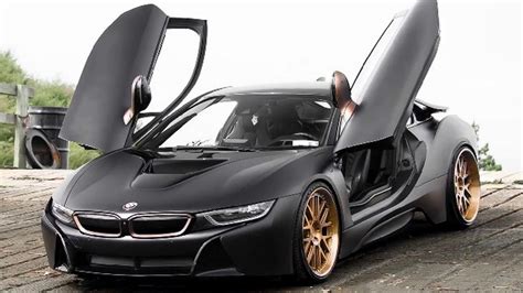 Hot News Matte Black Bmw I8 Upgraded With Custom Edc Wheels Youtube