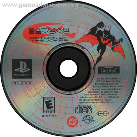 Batman Beyond Return Of The Joker Sony Playstation Artwork Disc