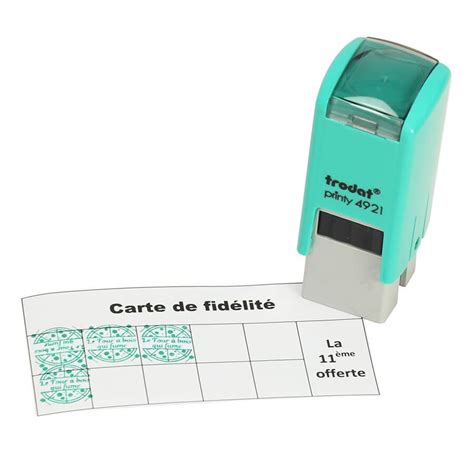 Tampon Carte De Fid Lit Personnalis Mini Tampon Encreur