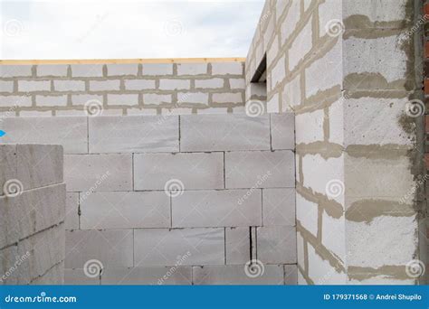 Foam Bricks in a House Under Construction Stock Photo - Image of ...