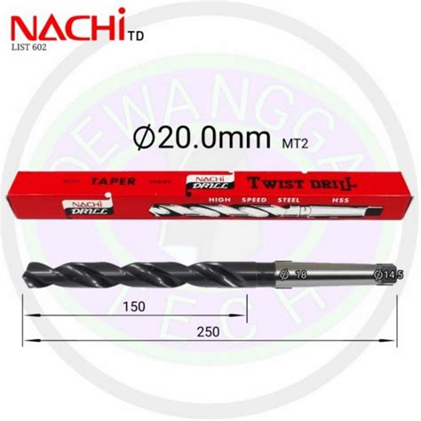 Jual Nachi Mm Taper Shank Mt Mata Bor Besi Mm Tirus Mt Twist