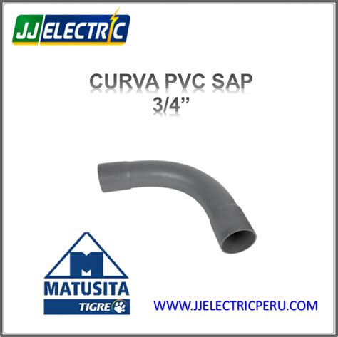 CURVA PVC SAP 3 4 JJ ELECTRIC PERU Distribución para la industria