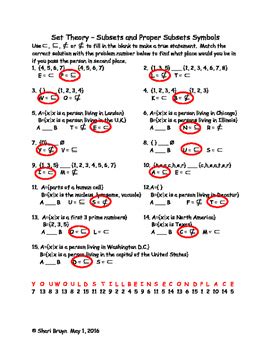 Set Theory - Subsets and Proper Subset Symbols by We're Bruyn Math