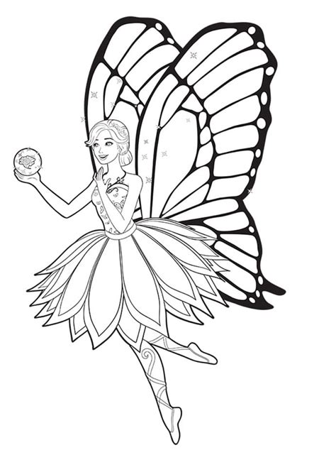 Dibujos De Barbie Mariposa 9 Para Colorear Para Colorear Pintar E