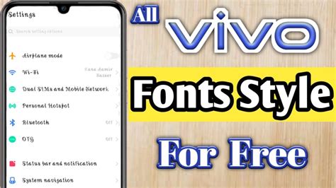 How To Change Fonts Style On Vivo Mobile Phones Vivo S And S Pro