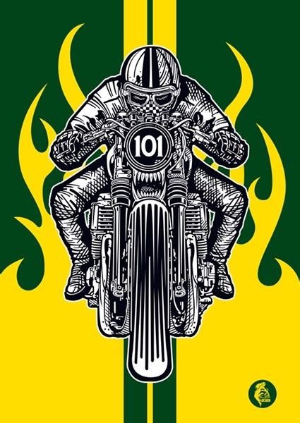 101 Cafe Racer Pinup 2012 Posters And Prints By Steven Flier Printler