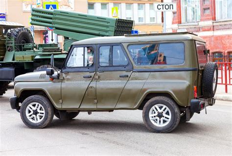 Hussard Russe Sp Cial Du V Hicule Blind Uaz Photographie