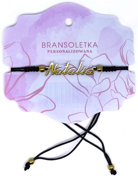 Bransoletka Personalizowana Z Imieniem Natalia Black Parrot