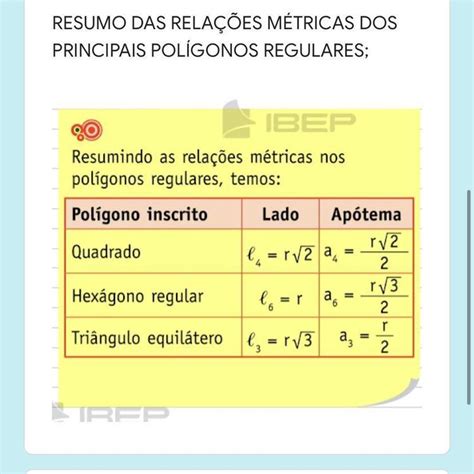 1 O Apótema De Um Triângulo Equilátero Inscrito Numa Circunferência