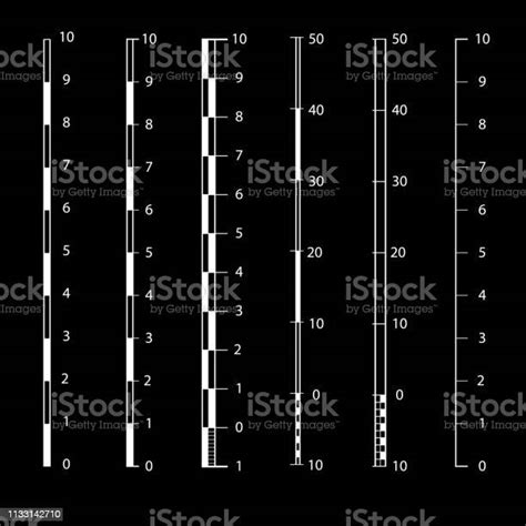 Vector Map Scales Graphics For Measuring Distances Set Of Metric Rulers