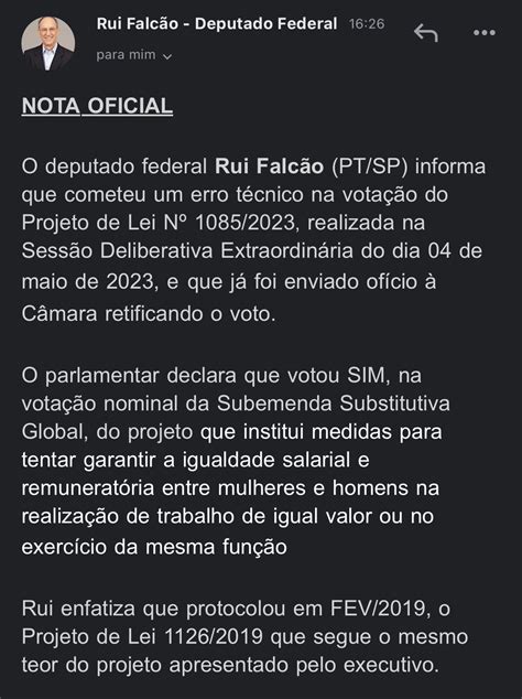 Eixo Político on Twitter Deputado Rui Falcão do PT divulga nota