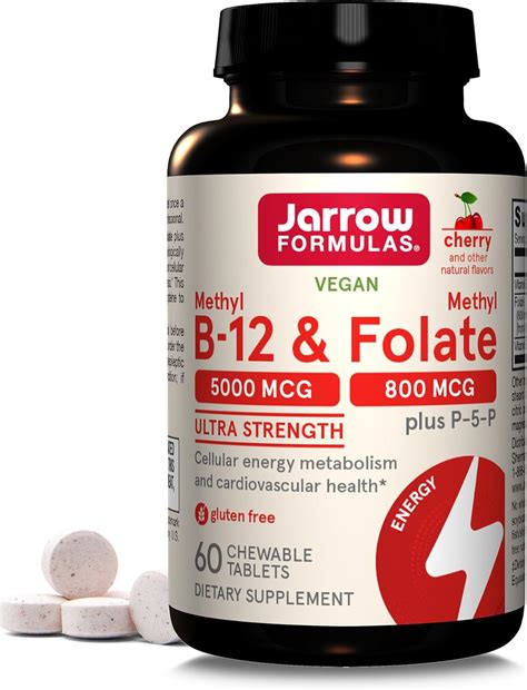 Jarrow Formulas Methyl Folate, Cherry Flavor, 800 Mcg, 60 Lozenges ...