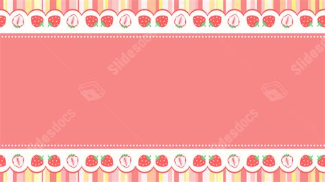 Strawberry Cute Beautiful Light Marketing Pink Powerpoint Background