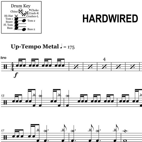 Hardwired - Metallica - Drum Sheet Music | OnlineDrummer.com