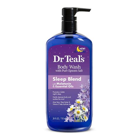 Dr Teals Body Wash Pure Epsom Salt Sleep Blend With Melatonin 24 Oz 3 Pack