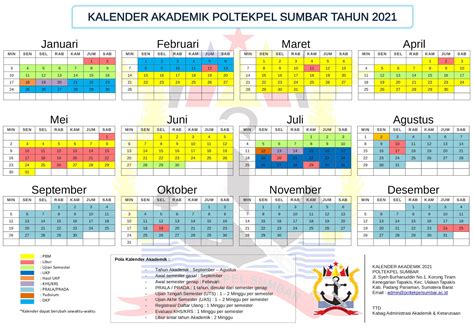 kalender akademik diploma politeknik pelayaran sumatera barat
