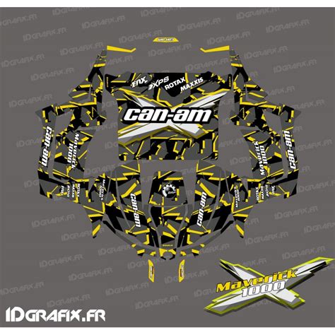 Kit Decoration Broken Series Yellow Idgrafix Can Am Mave