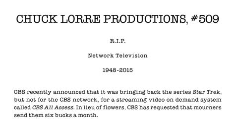 Chuck Lorre Pokes Fun At Cbs All Access Trek Plans Trekcore