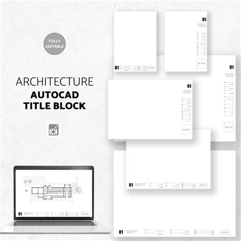 Minimalist Architect Title Block Templates Autocad Title Block Template