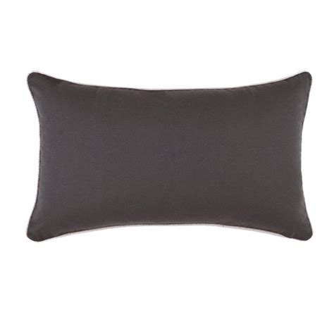 Coussin Rectangulaire Cm Duo Gris Anthracite D Co Textile Eminza