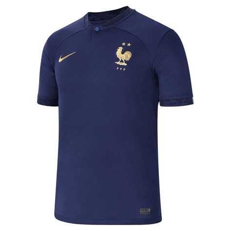 Nike 2022 23 France Home Jersey Midnight Navy Metallic Gold School