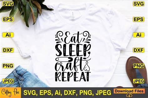 Eat Sleep Craft Repeat Svg Design Cute Graphic By Artstore22 · Creative Fabrica