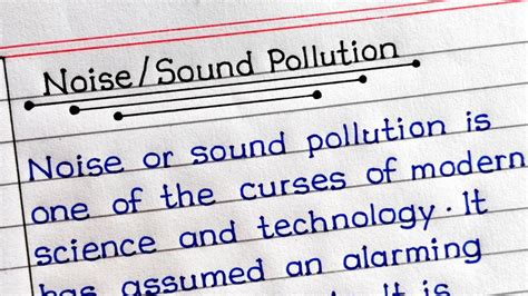 Essay On Noise Pollution In English Noise Pollution Essay In English